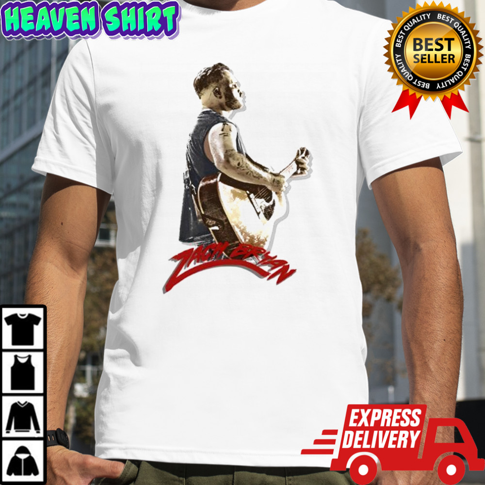 Zach Bryan Silhouette Zach playing the guitar shirt