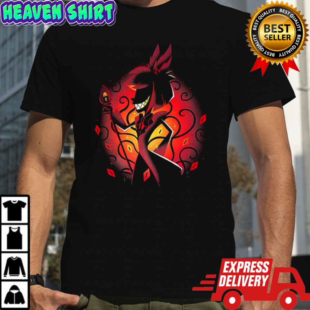 Alastor Hazbin Hotel cartoon silhouette Demon deer shirt