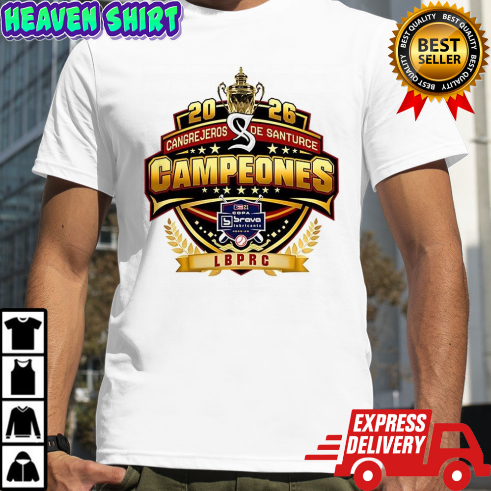 Cangrejeros de Santurce baseball LBPRC Champions 2026 logo shirt