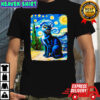Cat Lover Starry Night Van Gogh Meme graphic shirt