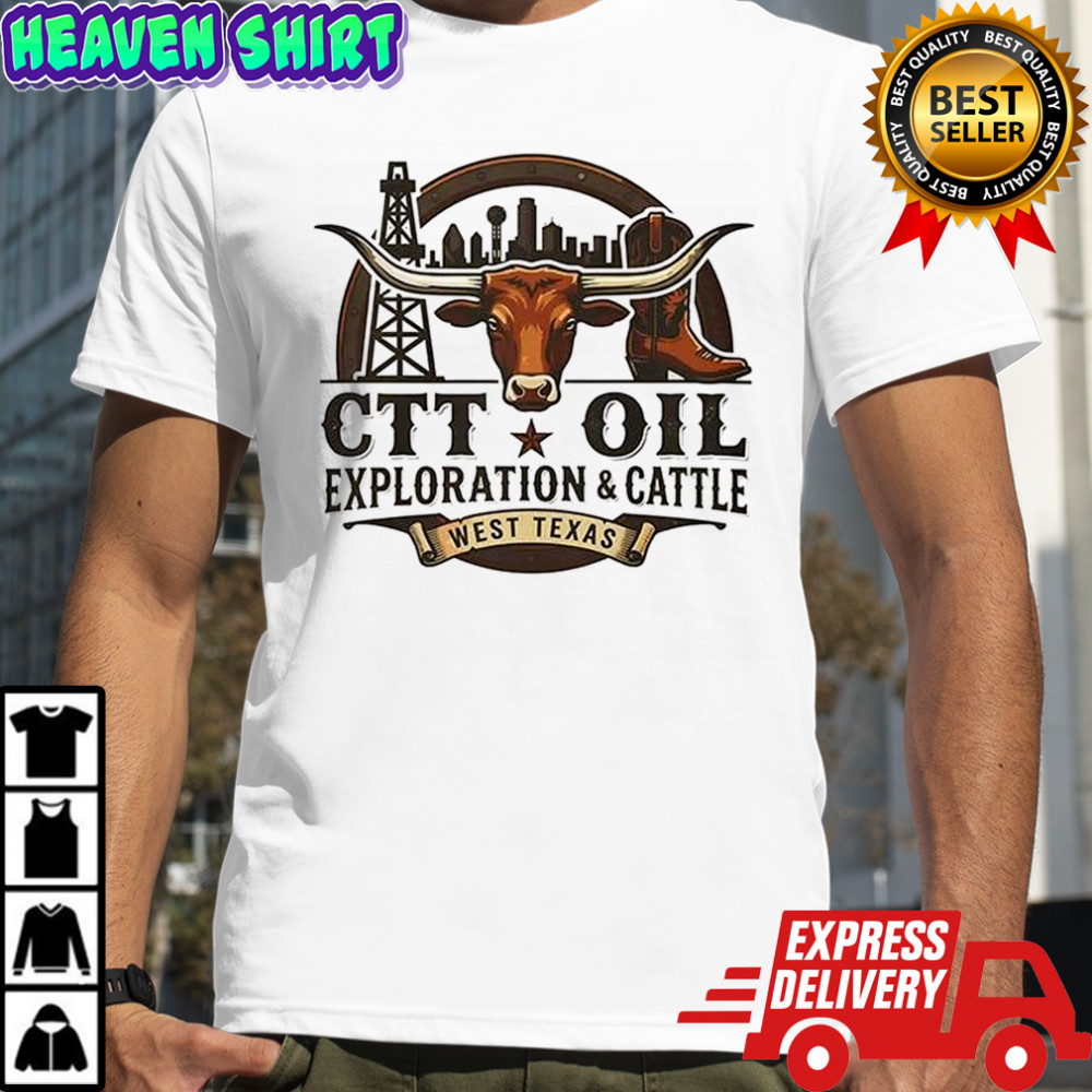 CTT Oil exploration and cattle Midland west Texas logo shirt