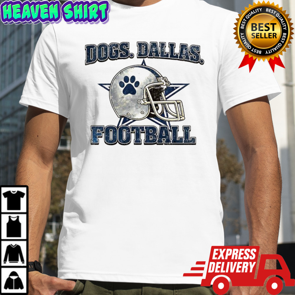 Dallas Cowboys NFL Dogs Dallas football helmet logo shirt