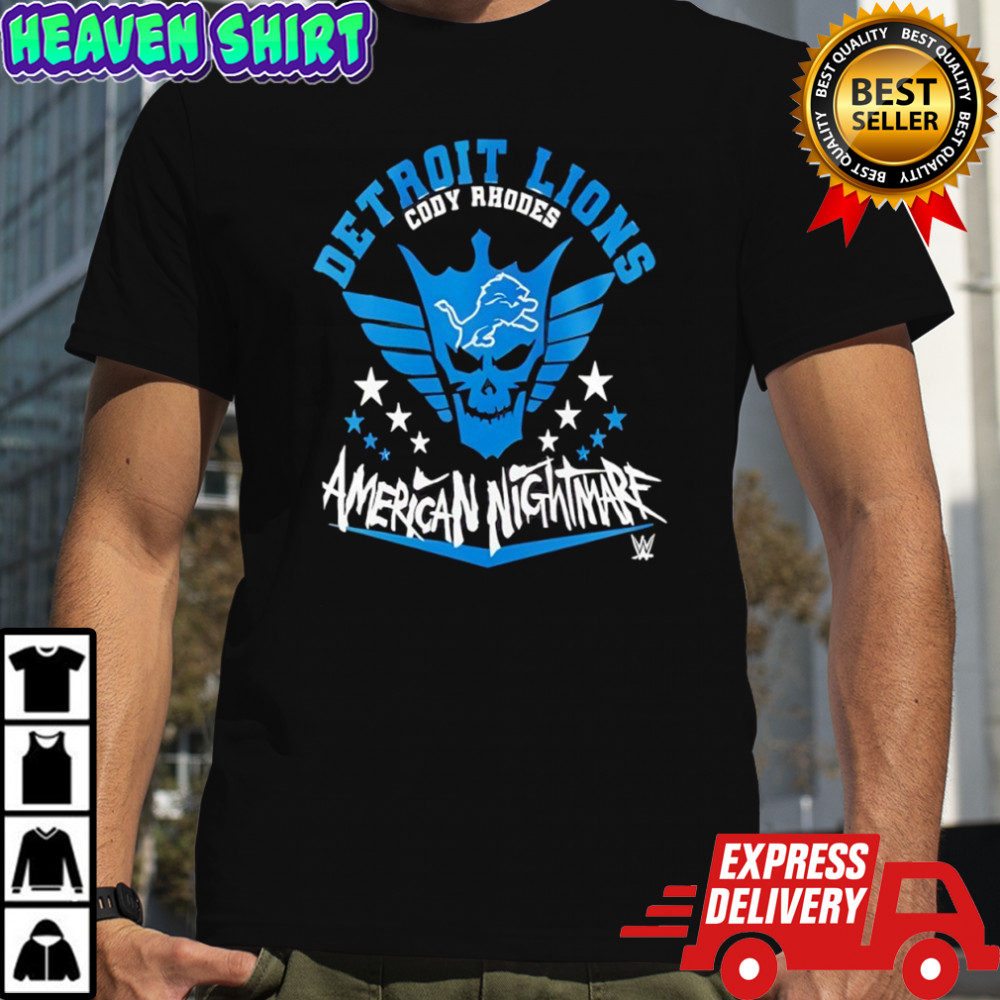 Detroit Lions Cody Rhodes American Nightmare Wwe Mashup Shirt