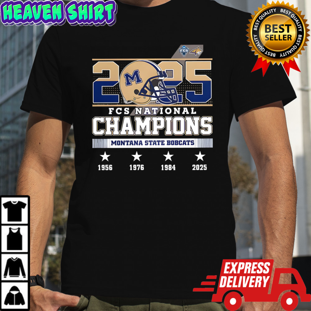 Montana State Bobcats FCS National Champions 2025 helmet logo shirt