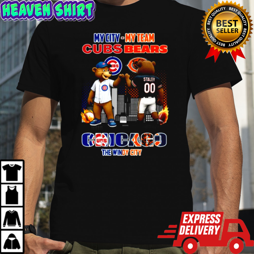 My City My Team Chicago Cubs & Bears Mascots T Shirt