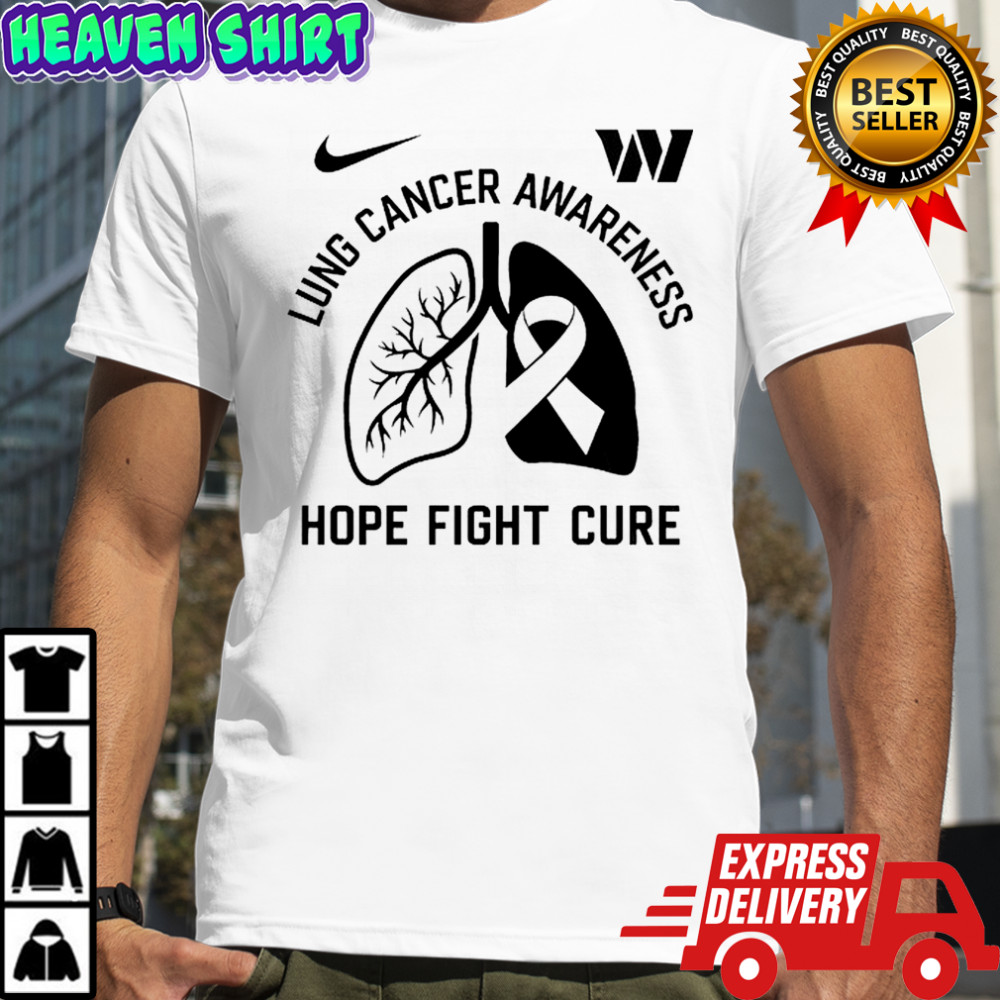 Washington Commanders Lung Cancer awareness hope fight cure my mom’s fight is my fight shirt